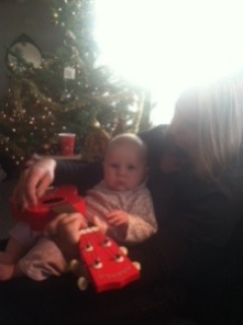 Teaching her the ukulele!